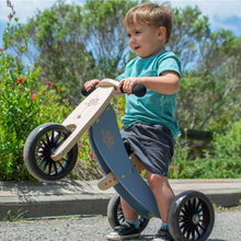 Carregar imatge al visor de la galeria, Bicicleta d&#39;equilibri i tricicle de fusta 2 en 1 Tiny Tot Plus - Blau Pissarra
