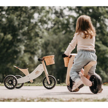 Load image into Gallery viewer, Tiny Tot Plus 2-in-1 Wooden Balance Bike and Tricycle - White
