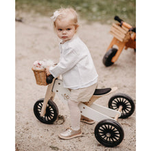 Load image into Gallery viewer, Tiny Tot Plus 2-in-1 Wooden Balance Bike and Tricycle - White
