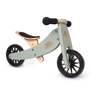 Tiny Tot 2-in-1 Wooden Balance Bike and Tricycle - Sage