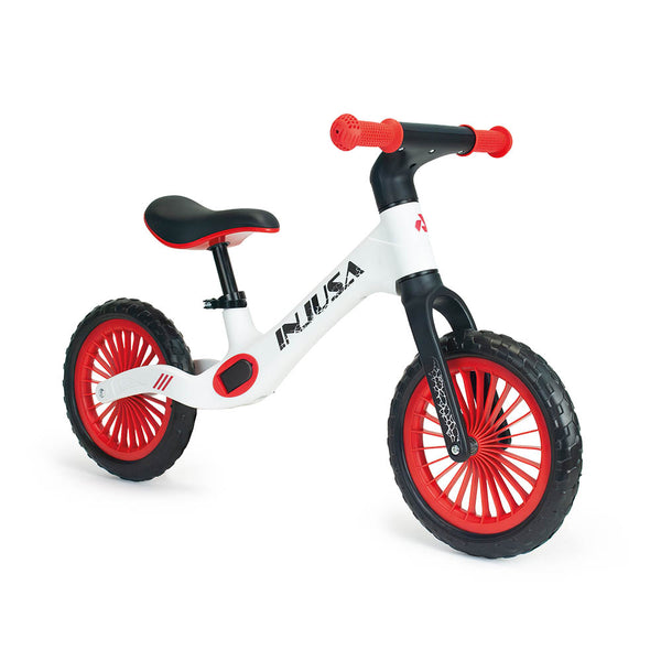 Bicicleta sin Pedales Kiddy Sport Injusa Blanca y Roja