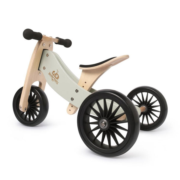 Bicicleta de equilibrio y triciclo de madera 2 en 1 Tiny Tot Plus - Salvia