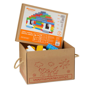 Bloques de construcción Junior Bricks 140 con Puertas y Ventanas