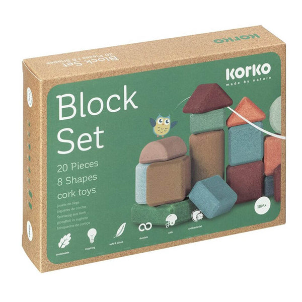 Cork building blocks set small by Korko 