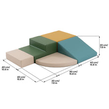 Cargar imagen en el visor de la galería, Bloques de Psicomotricidad Iglu Corner Climber color Pastel Turquesa
