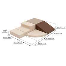 Cargar imagen en el visor de la galería, Bloques de Psicomotricidad Iglu Corner Climber color Chocolate
