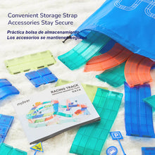 Load image into Gallery viewer, Bloques Magnéticos con Coches y Pista de Carreras - 115 piezas
