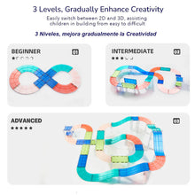 Load image into Gallery viewer, Bloques Magnéticos con Coches y Pista de Carreras - 115 piezas
