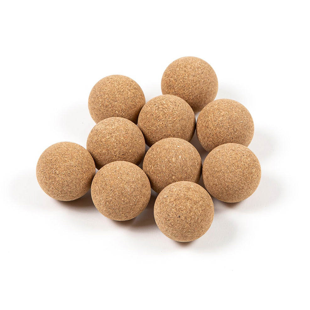 Pack of 10 cork foosball balls