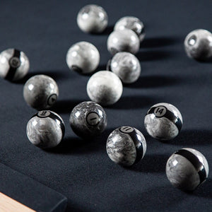 Marble effect American billiard balls