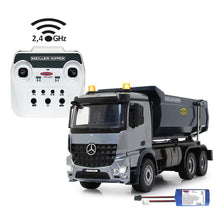 Carregar imagem no visualizador da galeria, Camión Volquete RC Mercedes Benz Arocs 1:20 Metal Meiller - Jamara

