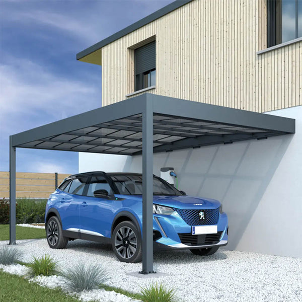 Pèrgola adossada Trigano Libeccio Wall 16 m² d'Alumini