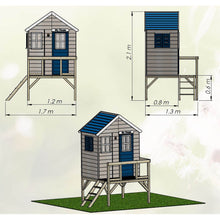 Cargar imagen en el visor de la galería, Casa de madera infantil elevada para jardín My Cottage

