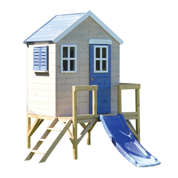AXI Laura Casa Infantil De Madera FSC Con Tobogán Azul | Casita De Juegos Para Ninos De Jardin Exterior Parque Infantil En Marron Y Blanco 94762900 AXI Laura Casa Infantil De Madera FSC Con Tobogán Azul | Casita De Juegos Para Ninos De Jardin Exterior Parque Infantil En Marron Y Blanco 94762900