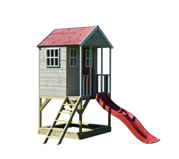 Wooden Playhouse - Nordic Adventure with Slide