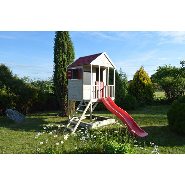 Wooden Playhouse - Summer Adventure with Slide