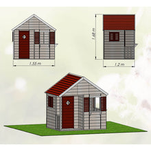 Cargar imagen en el visor de la galería, Casa de Madera Infantil para Jardín Summer Villa
