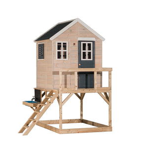 Casa de madera infantil elevada para jardín My Lodge con cocina