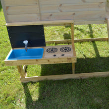 Cargar imagen en el visor de la galería, Casa de madera infantil elevada para jardín My Lodge con cocina
