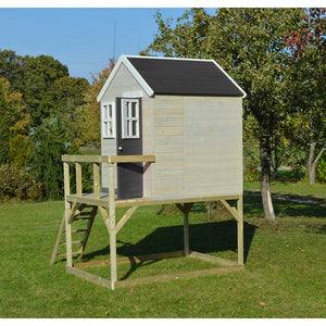 Casa de madera infantil elevada para jardín My Lodge con cocina
