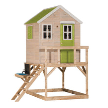 Cargar imagen en el visor de la galería, Casa de madera infantil elevada para jardín My Lodge con cocina
