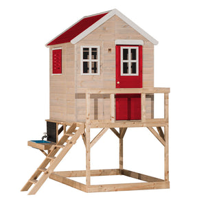 Casa de madera infantil elevada para jardín My Lodge con cocina