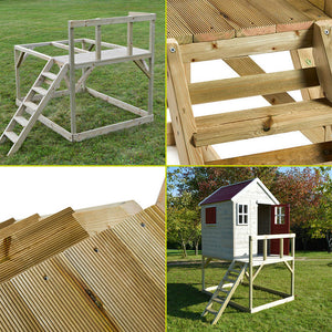 Wooden Playhouse - My Lodge with slide