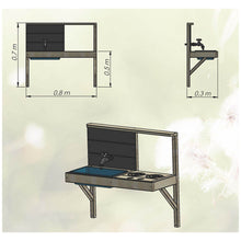 Load image into Gallery viewer, Wooden Playhouse - Nordic Adventure with double swing, slide and kitchen
