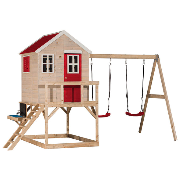 Casa infantil per a jardí My Lodge amb gronxador doble i cuina