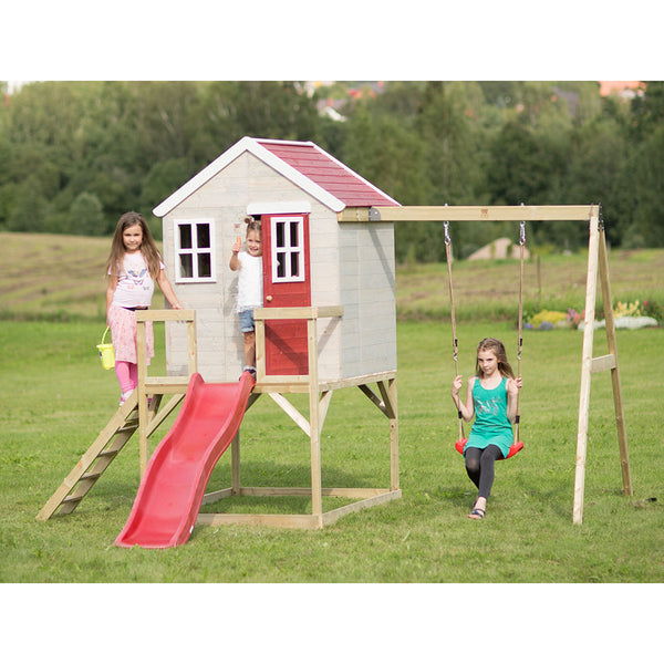 Casa Infantil per a Jardí My Lodge amb Gronxador i Tobogan