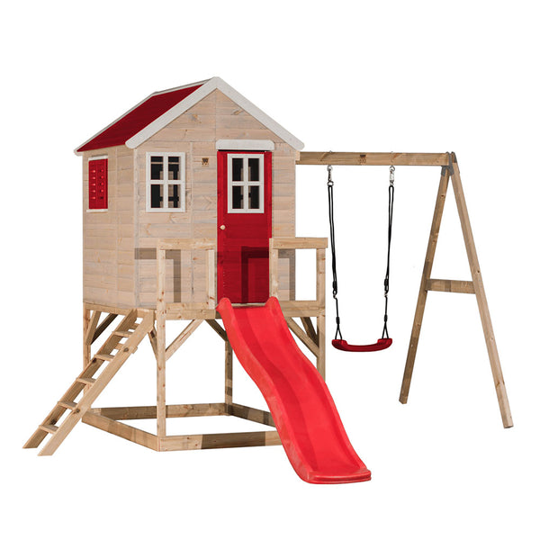 Casa Infantil per a Jardí My Lodge amb Gronxador i Tobogan
