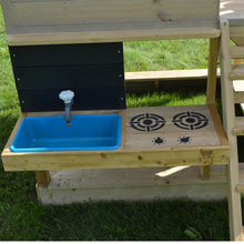 Load image into Gallery viewer, Wooden Playhouse - Summer Adventure with Double Swing, Slide, and Kitchen
