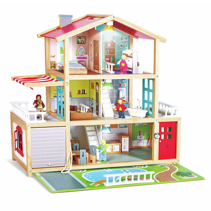 Casa de muñecas de madera - La Mansión