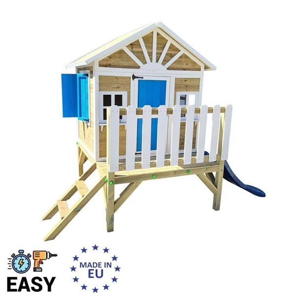 Casita Infantil de Madera Premontada VISBY Elevada 60 cm