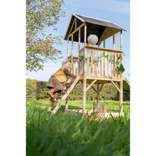 Cargar imagen en el visor de la galería, Casita de madera infantil con tobogán y arenero Panorama 500
