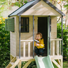 Carregar imagem no visualizador da galeria, Casita Infantil de Madera Adventure Cottage con Plataforma y Tobogán

