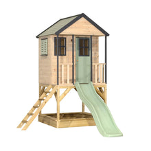 Carregar imagem no visualizador da galeria, Casita Infantil de Madera Adventure Cottage con Plataforma y Tobogán
