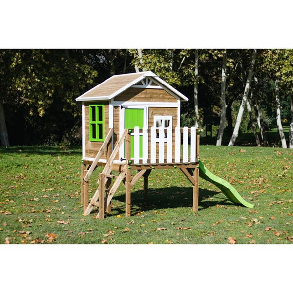Casita Infantil de Madera Premontada FLAM Elevada 90 cm