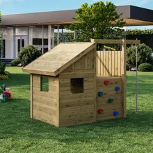 Cargar imagen en el visor de la galería, Casita Infantil de madera Fungoo TIBALU con Tobogán Verde
