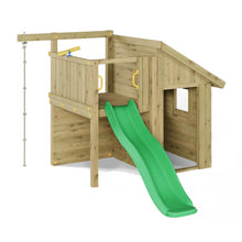 Cargar imagen en el visor de la galería, Casita Infantil de madera Fungoo TIBALU con Tobogán Verde
