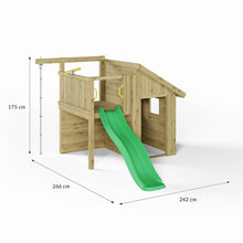 Cargar imagen en el visor de la galería, Casita Infantil de madera Fungoo TIBALU con Tobogán Verde
