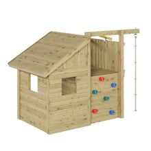 Cargar imagen en el visor de la galería, Casita Infantil de madera Fungoo TIBALU con Tobogán Verde
