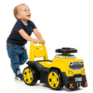 Correpasillos Coche SUV 3 en 1 Amarillo con Juego de Bloques