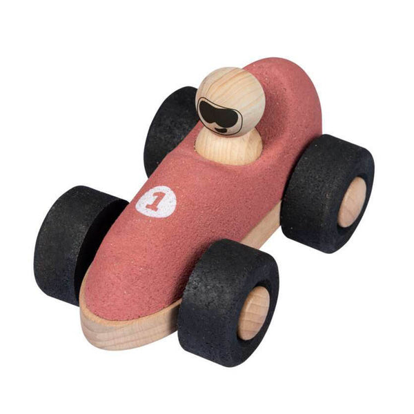 Cork and Wood Toy Car - Korko E-Cork Racer - Red