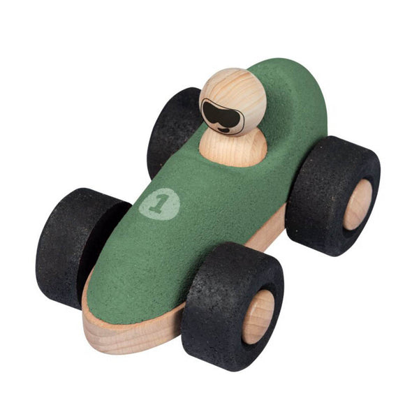 Cork and Wood Toy Car - Korko E-Cork Racer - Green