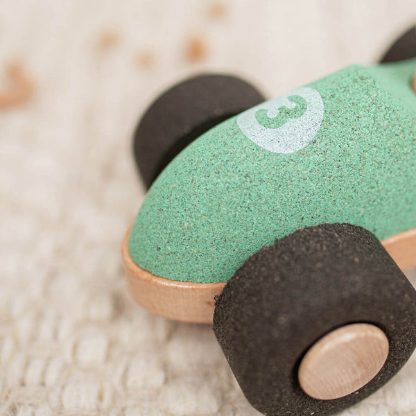 Cork and Wood Toy Car - Korko E-Cork Racer - Green
