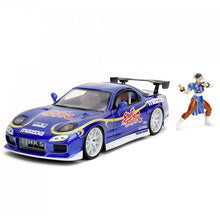 Load image into Gallery viewer, Mazda Street Fighter metal toy car with figure
