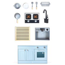 Cargar imagen en el visor de la galería, Cocina Infantil Deluxe Hape de Madera con Agua Corriente, Luces y Sonidos
