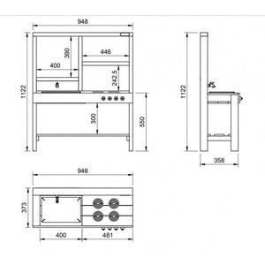 Cocinita infantil de madera para exterior SPICY