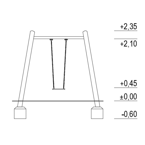 Columpio De Robinia Asiento Plano M